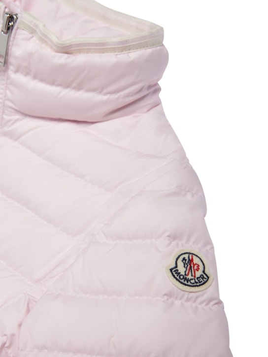 Moncler: Dinka 나일론 다운 재킷 - 핑크 - kids-girls_1 | Luisa Via Roma