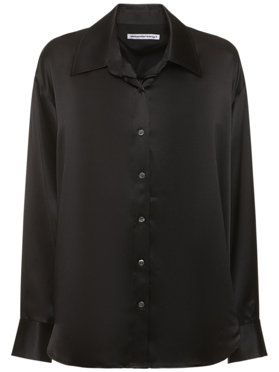 Alexander Wang: Silk shirt - Black - women_0 | Luisa Via Roma