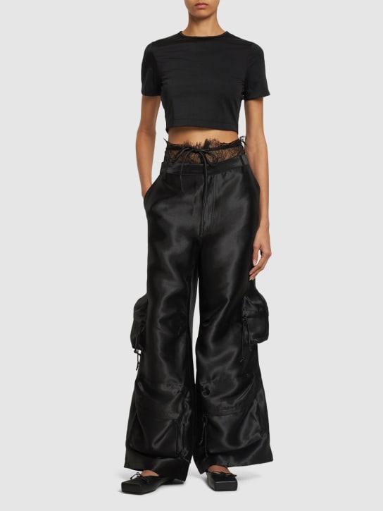 Rotate: Shiny cargo pants - women_1 | Luisa Via Roma