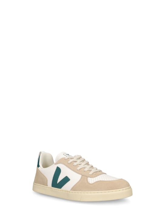 Veja: Sneakers V-10 in camoscio con strap - Bianco - kids-girls_1 | Luisa Via Roma