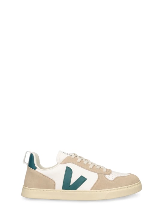 Veja: Sneakers V-10 in camoscio con strap - Bianco - kids-girls_0 | Luisa Via Roma