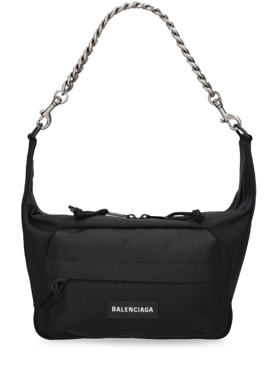 Balenciaga: Medium Raver nylon bag - Black - women_0 | Luisa Via Roma