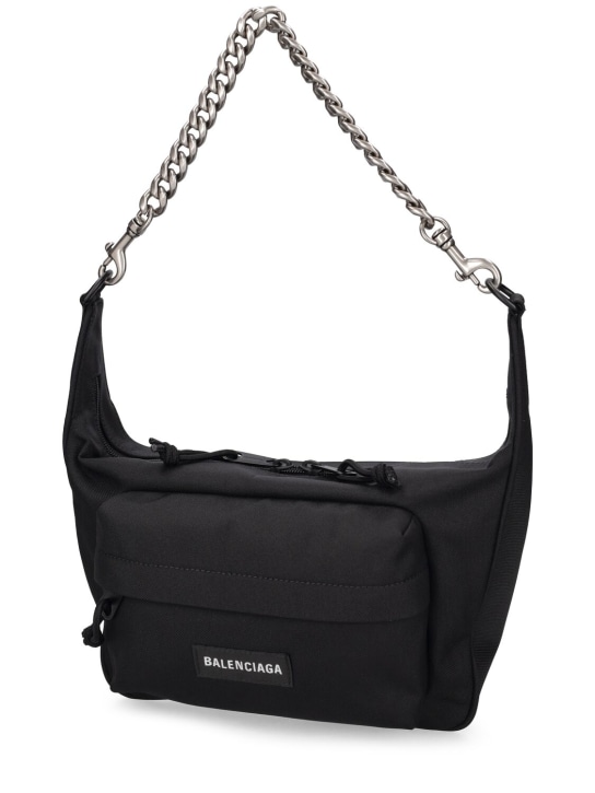 Balenciaga: Medium Raver nylon bag - Black - women_1 | Luisa Via Roma