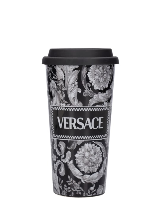 Versace: Reisebecher „Barocco Renaissance“ - Schwarz/Grau - ecraft_0 | Luisa Via Roma