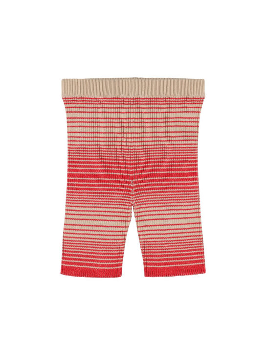 Gucci: Shorts de algodón - Rojo/Beige - kids-boys_0 | Luisa Via Roma