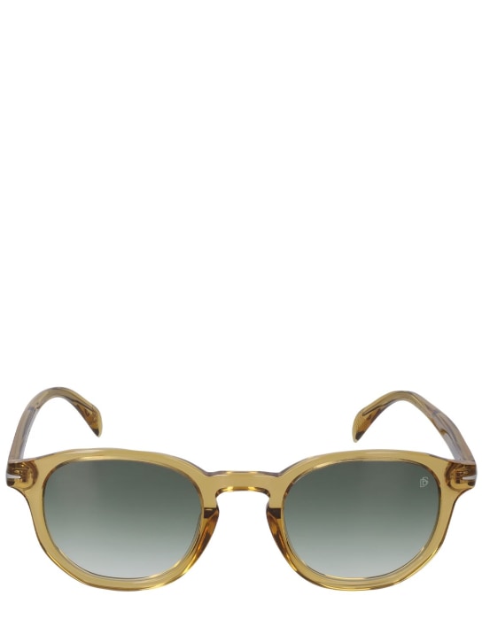 DB Eyewear by David Beckham: DB round acetate sunglasses - Yellow/Grey - men_0 | Luisa Via Roma