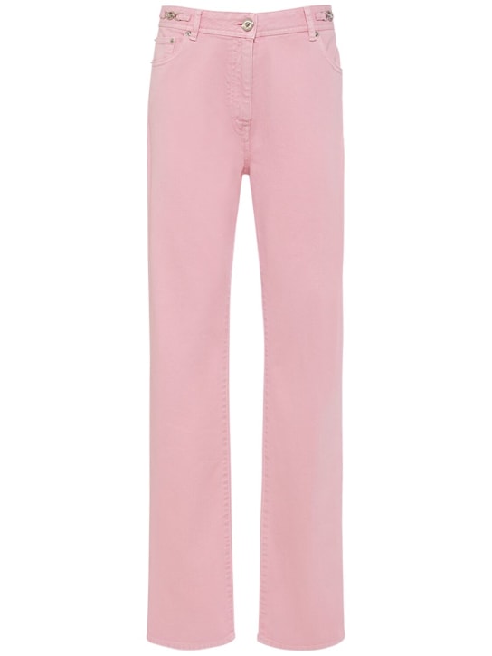 Versace: Denim flared jeans - Pink - women_0 | Luisa Via Roma
