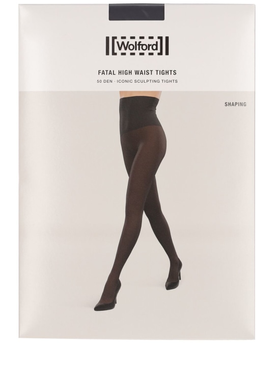 Wolford: Fatal 50 high waist sculpting stockings - Black - women_0 | Luisa Via Roma