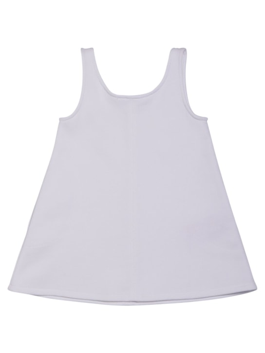 Marni Junior: Cotton sleeveless sweat dress - White - kids-girls_1 | Luisa Via Roma