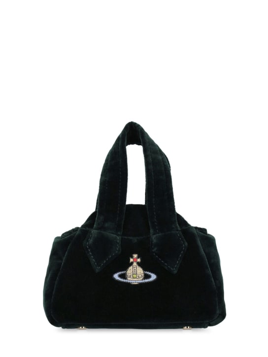 Vivienne Westwood: Mini Archive Yasmine velvet shoulder bag - Green - women_0 | Luisa Via Roma