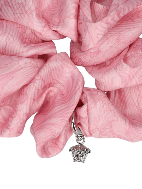 Versace: Jacquard scrunchie - Light Pink - women_1 | Luisa Via Roma
