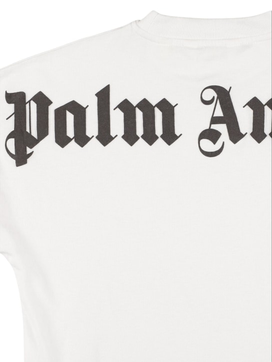 Palm Angels: Classic logo cotton t-shirt - White - kids-boys_1 | Luisa Via Roma