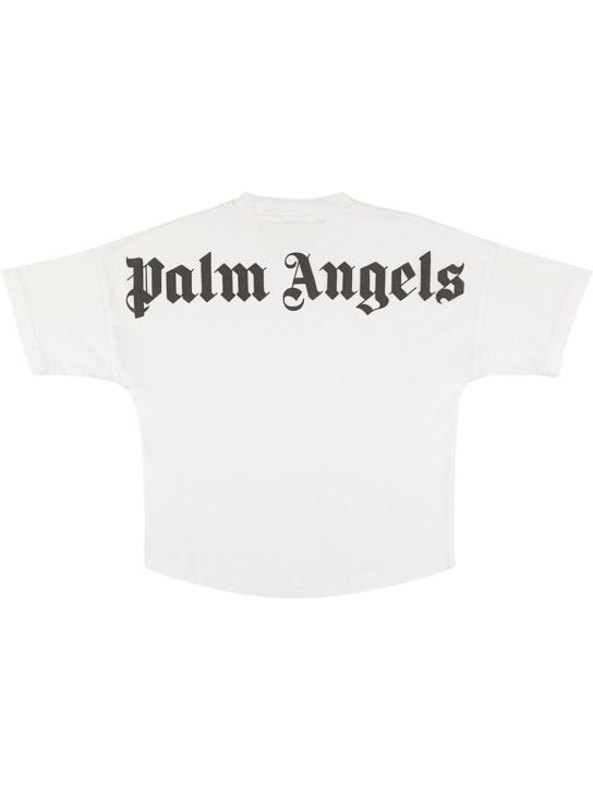 Palm Angels: Classic logo cotton t-shirt - White - kids-boys_0 | Luisa Via Roma