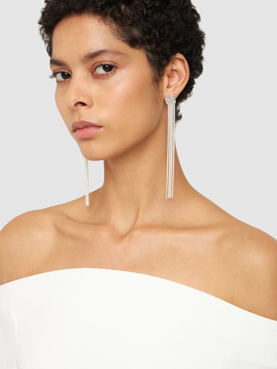 Federica Tosi: Daisy drop earrings - Silver - women_1 | Luisa Via Roma