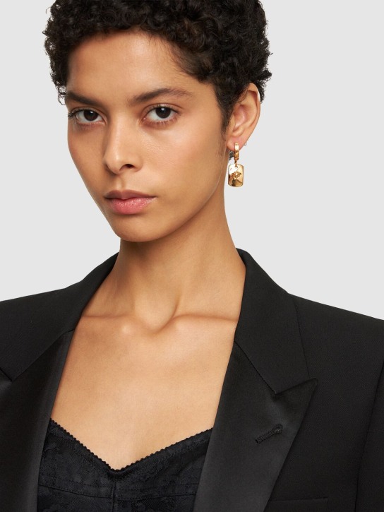 Versace: Metal earrings - Gold - women_1 | Luisa Via Roma