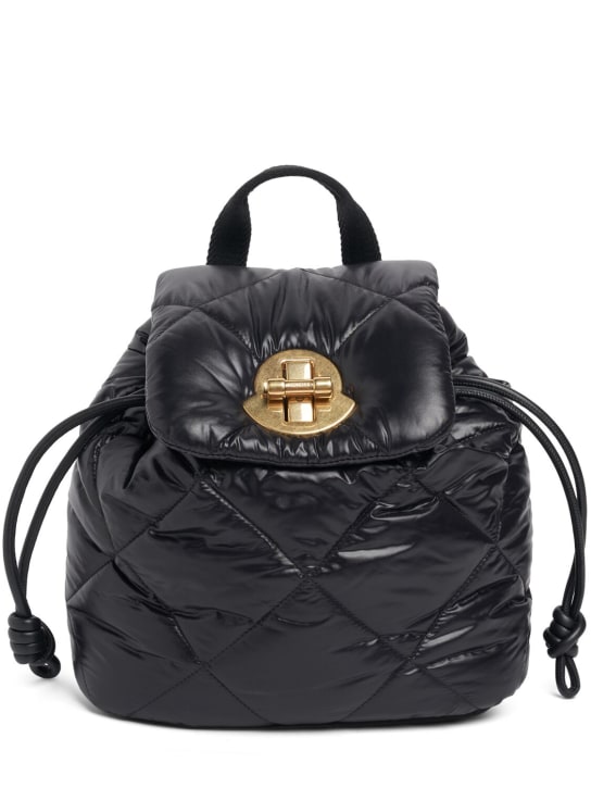 Moncler: Puf quilted nylon backpack - Black - women_0 | Luisa Via Roma