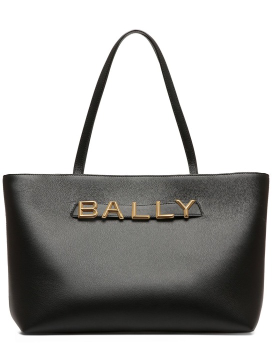 Bally: Sac porté épaule en cuir Bally Spell - Noir - women_0 | Luisa Via Roma