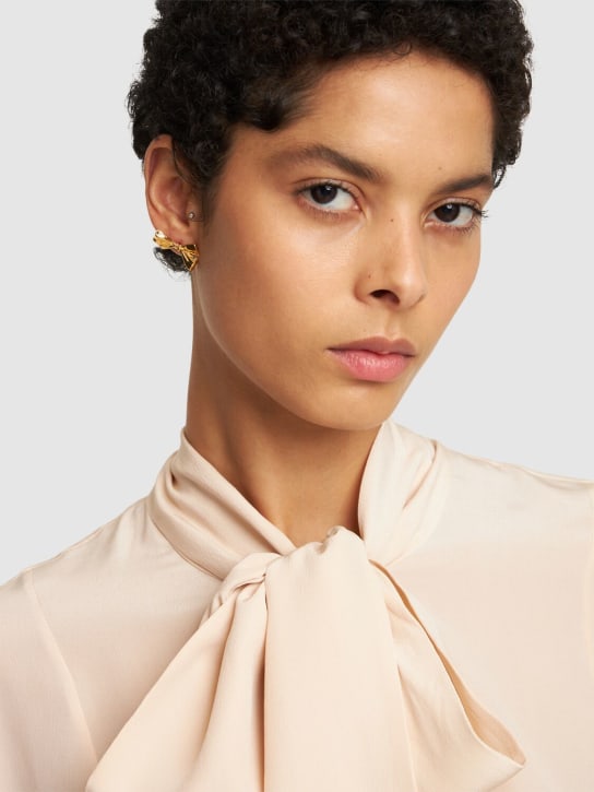 Chloé: Lacey stud earrings - Gold - women_1 | Luisa Via Roma