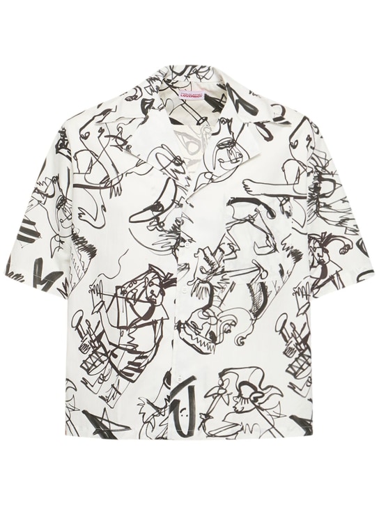 Charles Jeffrey LOVERBOY: Hawaiian shirt - White Jester - men_0 | Luisa Via Roma