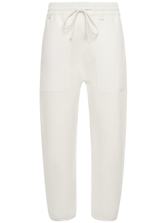 Moncler: CNY Cotton jogging pants - White - women_0 | Luisa Via Roma