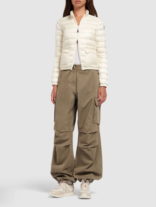 Moncler: Lans nylon short down jacket - White - women_1 | Luisa Via Roma