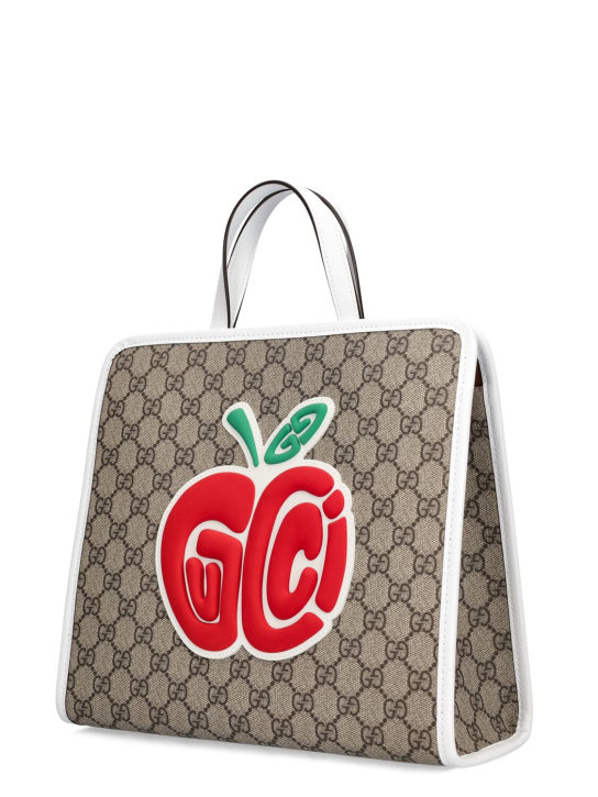 Gucci: Borsa shopping GG Supreme - Ebony/Red - kids-girls_1 | Luisa Via Roma