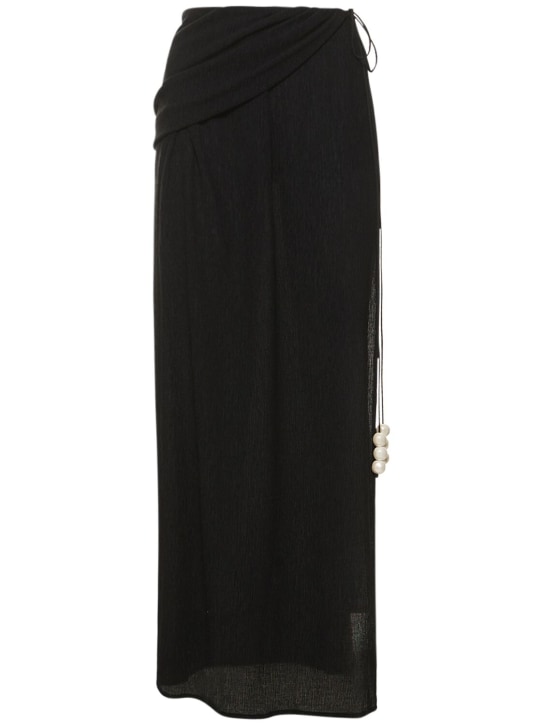 Magda Butrym: Embellished cutout long skirt - Black - women_0 | Luisa Via Roma