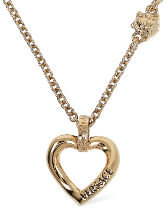Versace: Heart shaped collar necklace - Gold - women_0 | Luisa Via Roma