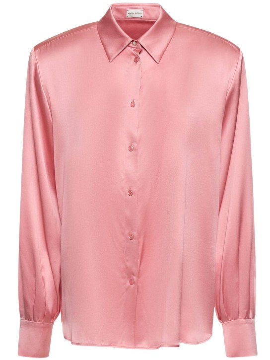Magda Butrym: Silk satin shirt - Pink - women_0 | Luisa Via Roma