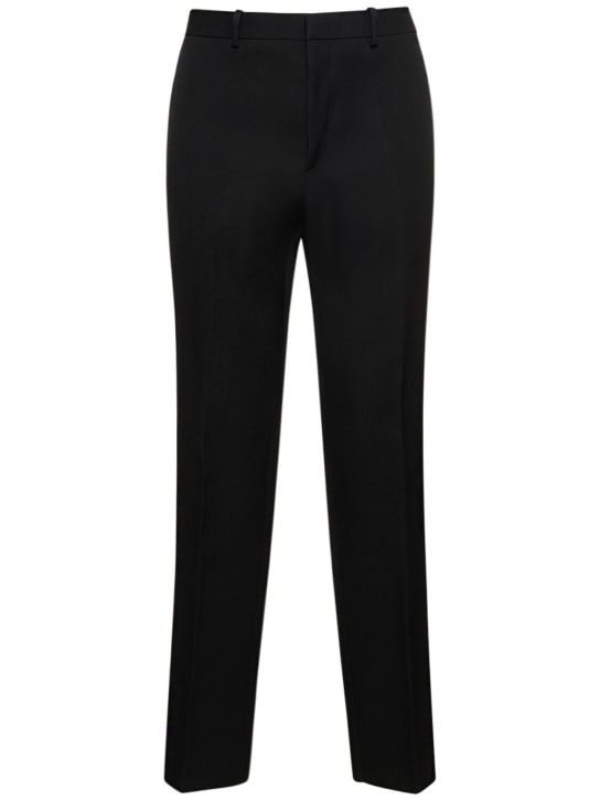 Jil Sander: Regular fit wool pants - Black - men_0 | Luisa Via Roma