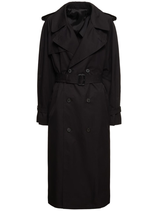 Wardrobe.nyc: Compact cotton drill trench coat - Black - women_0 | Luisa Via Roma