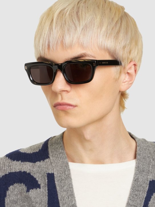 Gucci: GG1524S acetate sunglasses - Black/Grey - men_1 | Luisa Via Roma