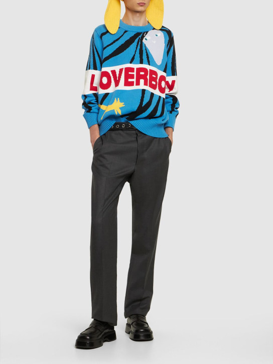 Charles Jeffrey LOVERBOY: Loverboy logo sweater - Pringle Ru - men_1 | Luisa Via Roma