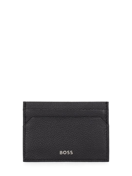 Boss: Highway leather card holder - Black - men_0 | Luisa Via Roma