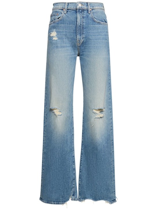 Mother: The Lasso Sneak Chew high rise jeans - Blue - women_0 | Luisa Via Roma
