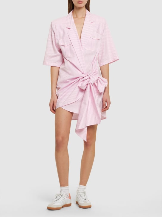 MSGM: Cotton poplin mini dress - Pink - women_1 | Luisa Via Roma