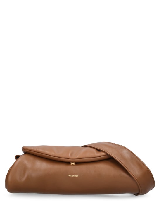 Jil Sander: Small Cannolo padded leather bag - Cinnamon - women_0 | Luisa Via Roma