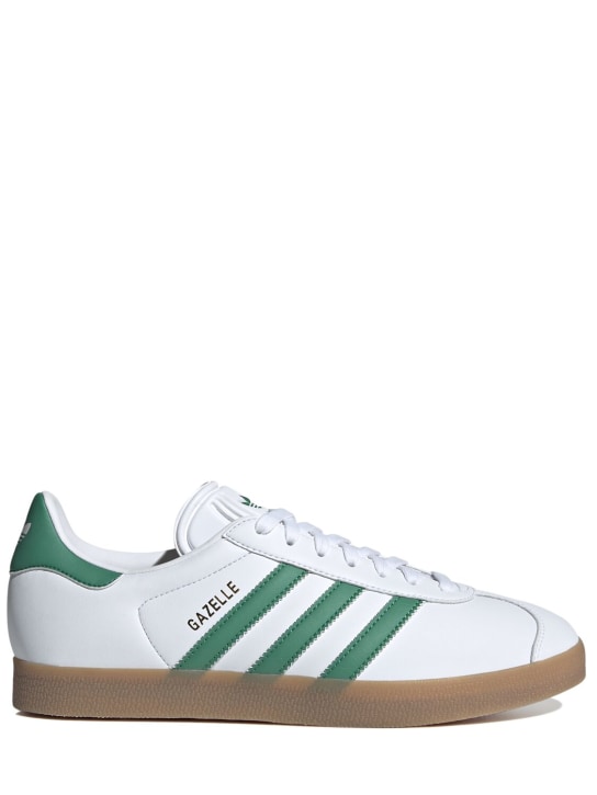adidas Originals: Gazelle sneakers - White/Green - men_0 | Luisa Via Roma