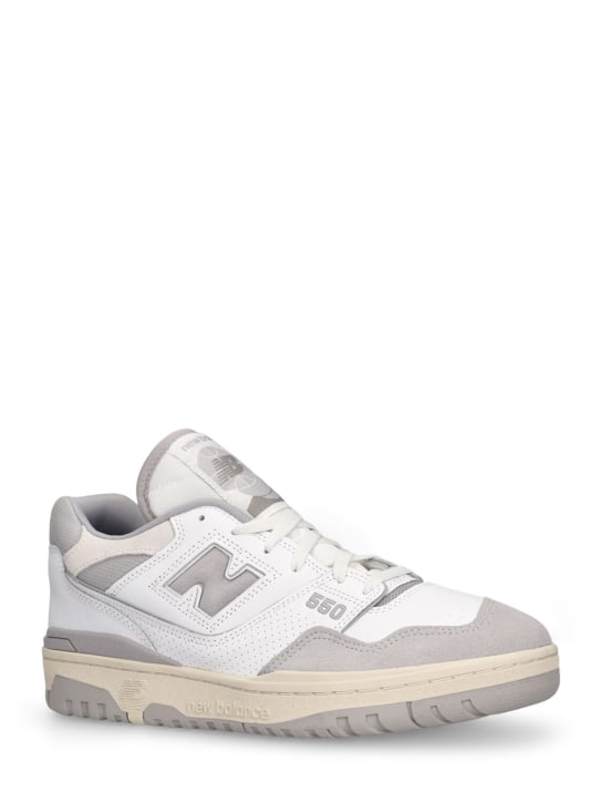 New Balance: 550 Sneakers - White/Grey - men_1 | Luisa Via Roma