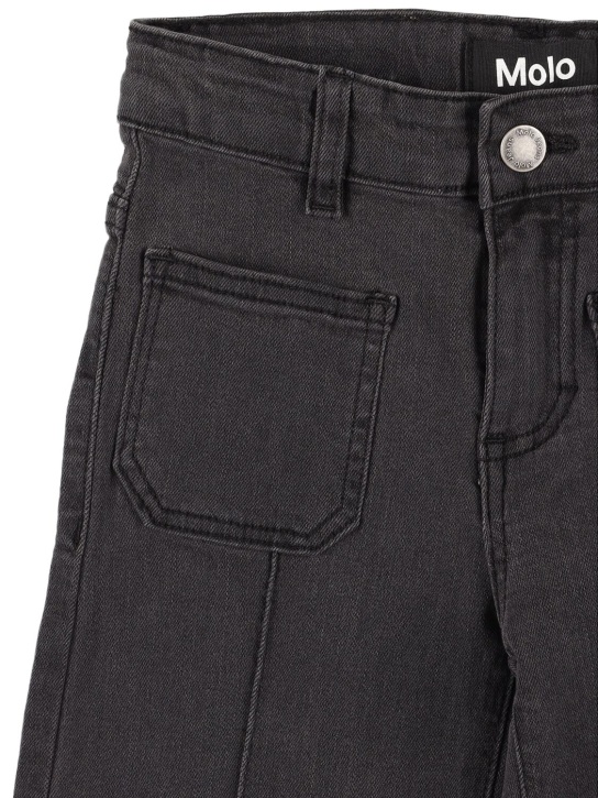 Molo: Recycled cotton blend jeans - Black - kids-girls_1 | Luisa Via Roma