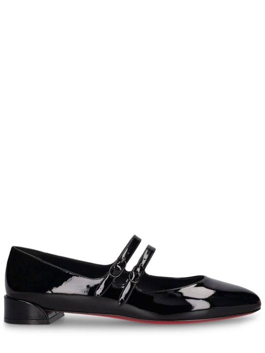 Christian Louboutin: 20mm Sweet Jane patent leather heels - Black - women_0 | Luisa Via Roma