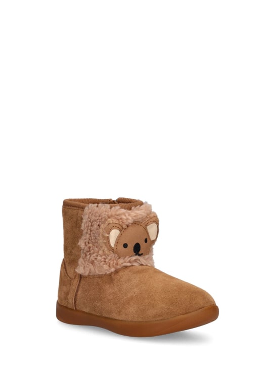 Ugg: Koala Stuffie shearling boots - Café - kids-girls_1 | Luisa Via Roma