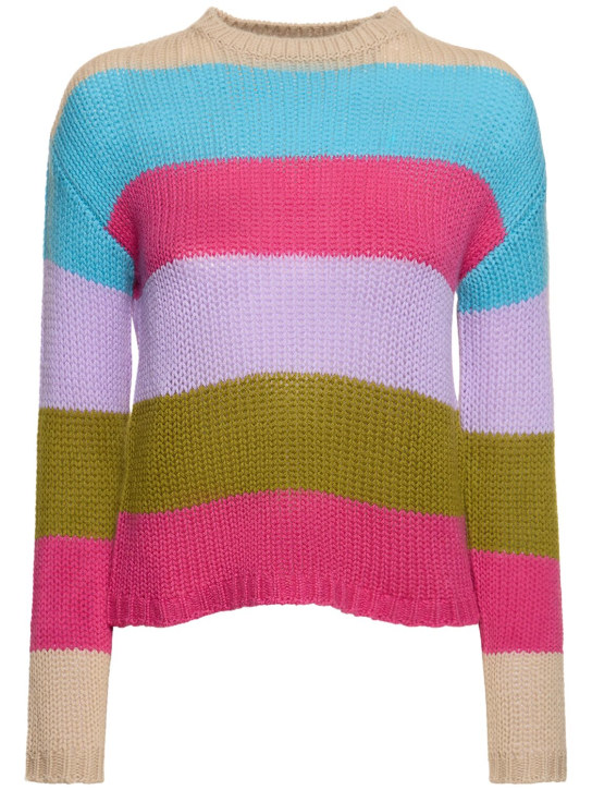 Weekend Max Mara: Suéter de punto de cashmere a rayas - Multicolor - women_0 | Luisa Via Roma