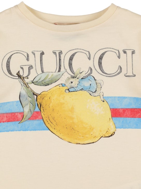 Gucci: T-shirt Peter Rabbit in jersey di cotone - kids-boys_1 | Luisa Via Roma