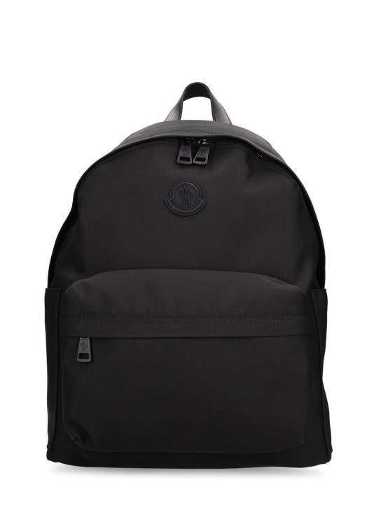 Moncler: New Pierrick nylon backpack - Black - men_0 | Luisa Via Roma