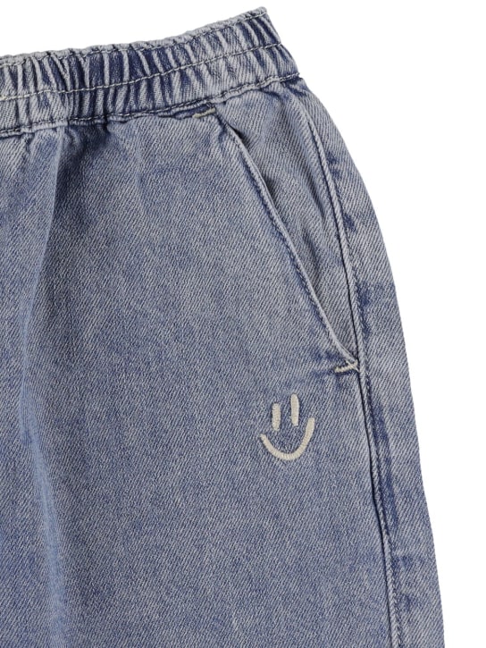 Molo: Pantalon en coton et lin - Denim - kids-girls_1 | Luisa Via Roma