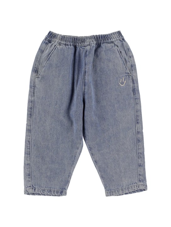 Molo: Pantalon en coton et lin - Denim - kids-boys_0 | Luisa Via Roma