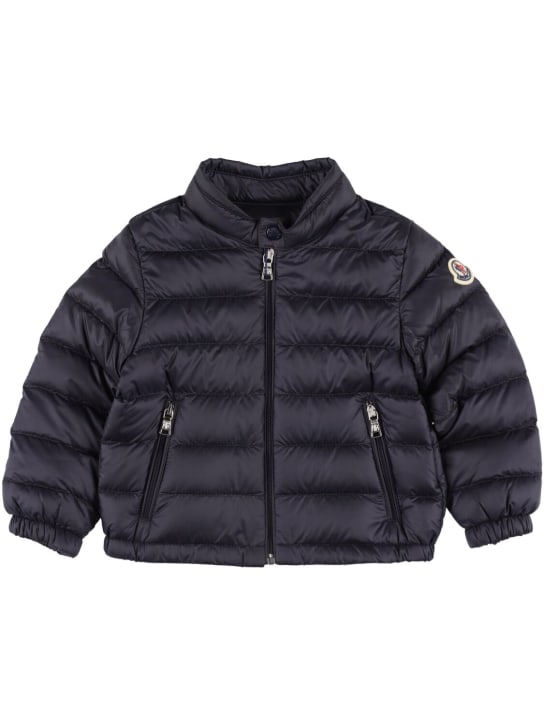 Moncler: Acorus nylon down jacket - Blu - kids-boys_0 | Luisa Via Roma