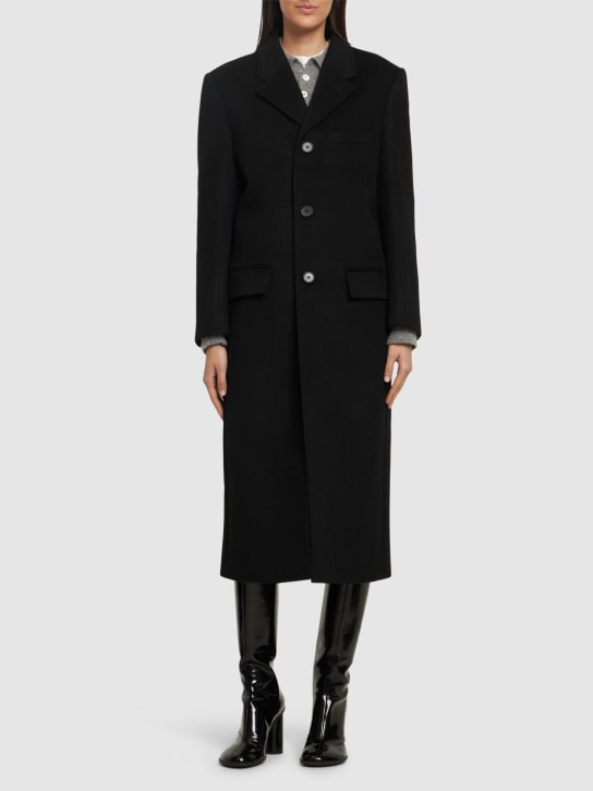 Dunst: 3-button unisex cashmere coat - Black - women_1 | Luisa Via Roma