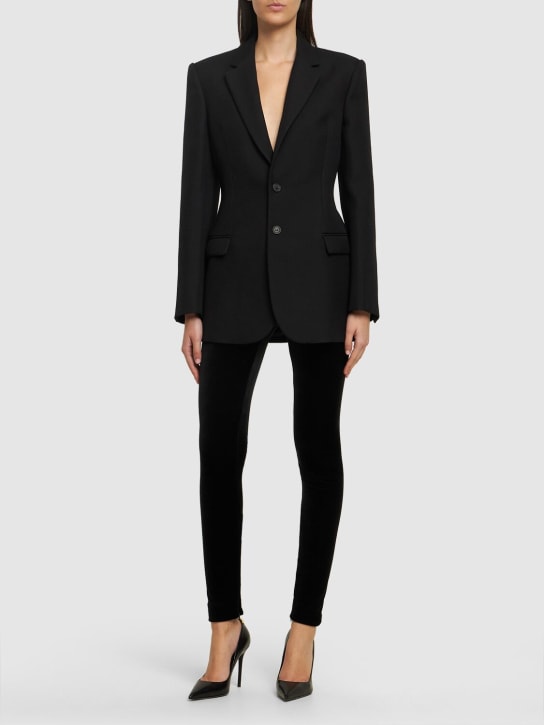 Wardrobe.nyc: Contour wool blazer - Black - women_1 | Luisa Via Roma